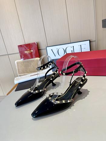 Valentino Slingback Sandals High Heels Black 4CM