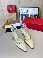 Valentino Slingback Sandals High Heels White 4CM - 5