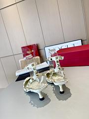 Valentino Slingback Sandals High Heels White 4CM - 3