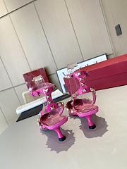 Valentino Slingback Sandals High Heels Pink 4CM - 5