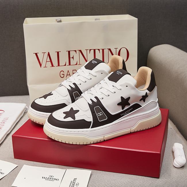 Valentino Sneaker White Brown Star BX90320 - 1