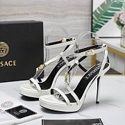 Versace White Medusa 95 Patent Heeled 10.5CM - 6