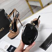 Versace Brown Medusa 95 Patent Heeled 10.5CM - 6