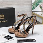 Versace Brown Medusa 95 Patent Heeled 10.5CM - 3