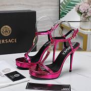 Versace Pink Medusa 95 Snake Heeled 10.5CM - 2