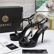 Versace Black Medusa 95 Snake Heeled 10.5CM - 3
