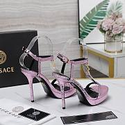 Versace Purple Medusa 95 Snake Heeled 10.5CM - 6