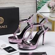 Versace Purple Medusa 95 Snake Heeled 10.5CM - 3