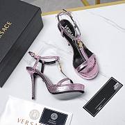 Versace Purple Medusa 95 Snake Heeled 10.5CM - 2