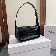 Celine Black Bag Terence In Patent Size 20x5x11CM - 5