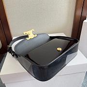 Celine Black Bag Terence In Patent Size 20x5x11CM - 4