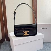 Celine Black Bag Terence In Patent Size 20x5x11CM - 3