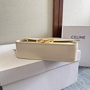 Celine White Bag Terence In Patent Size 20x5x11CM - 6