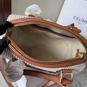 Celine Boston Tan Canvas Size 20x14x10cm - 6