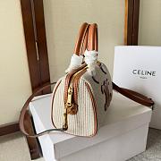 Celine Boston Tan Canvas Size 20x14x10cm - 4