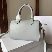 Celine Boston Grey Canvas Size 20x14x10cm - 6