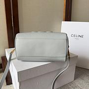 Celine Boston Grey Canvas Size 20x14x10cm - 5