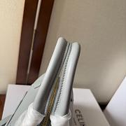 Celine Boston Grey Canvas Size 20x14x10cm - 3