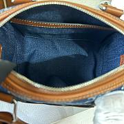 Celine Boston Canvas Blue 197582 Size 20x14x10cm - 2