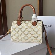Celine Boston Canvas Brown 197582 Size 20x14x10cm - 6