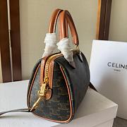 Celine Boston Canvas Grey 197582 Size 20x14x10cm - 5