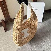 Celine Classic White Panier Hobo In Raffia Size 33x16x4cm - 5