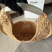Celine Classic White Panier Hobo In Raffia Size 33x16x4cm - 3