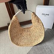 Celine Classic White Panier Hobo In Raffia Size 33x16x4cm - 2