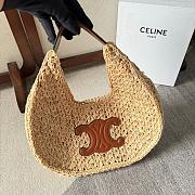 Celine Classic Brown Panier Hobo In Raffia Size 33x16x4cm - 1