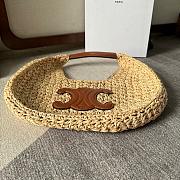 Celine Classic Brown Panier Hobo In Raffia Size 33x16x4cm - 5