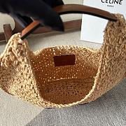 Celine Classic Brown Panier Hobo In Raffia Size 33x16x4cm - 4