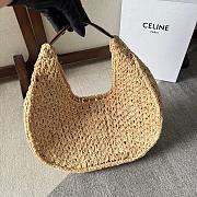 Celine Classic Brown Panier Hobo In Raffia Size 33x16x4cm - 2