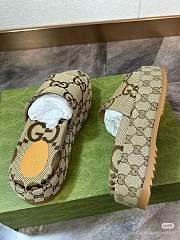 Gucci Angelina Platform Sandals High Heel Beige Brown - 6