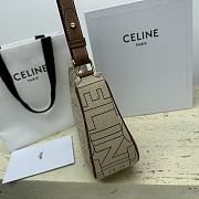 Celine Bag in Textile Allover Logo Print Natural Tan 24x17x9CM - 5