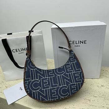 Celine Bag in Textile Allover Logo Print Natural Denim 24x17x9CM