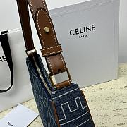 Celine Bag in Textile Allover Logo Print Natural Denim 24x17x9CM - 4