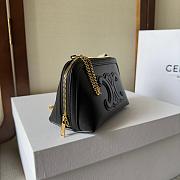 Celine Clutch on Chain Cuir Triomphe in Black Size 16×11×8cm - 3