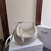 Celine Lulu In Supple Grained Calfskin White Size 21x24x5cm - 1