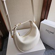 Celine Lulu In Supple Grained Calfskin White Size 21x24x5cm - 2