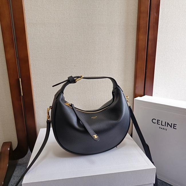 Celine Lulu In Supple Grained Calfskin Black Size 21x24x5cm - 1