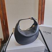 Celine Lulu In Supple Grained Calfskin Black Size 21x24x5cm - 6