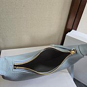 Celine Lulu In Supple Grained Calfskin Blue Size 21x24x5cm - 6