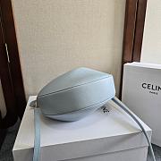 Celine Lulu In Supple Grained Calfskin Blue Size 21x24x5cm - 5