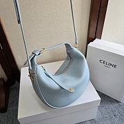 Celine Lulu In Supple Grained Calfskin Blue Size 21x24x5cm - 4