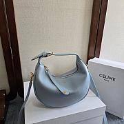 Celine Lulu In Supple Grained Calfskin Blue Size 21x24x5cm - 2