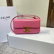 Celine Pink Triomphe Leather Belt Size 20x11x4cm - 1
