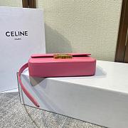 Celine Pink Triomphe Leather Belt Size 20x11x4cm - 6