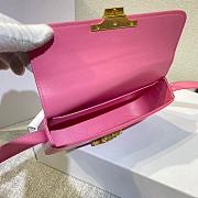 Celine Pink Triomphe Leather Belt Size 20x11x4cm - 3