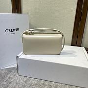 Celine White Triomphe Leather Belt Size 20x11x4cm - 5