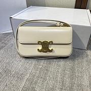 Celine White Triomphe Leather Belt Size 20x11x4cm - 4